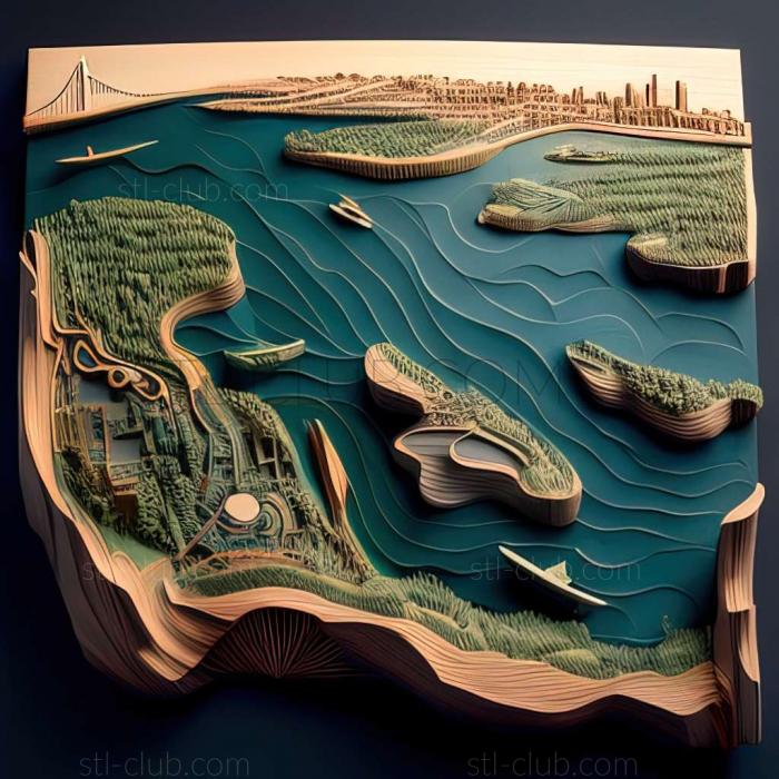 3D model hudson river (STL)